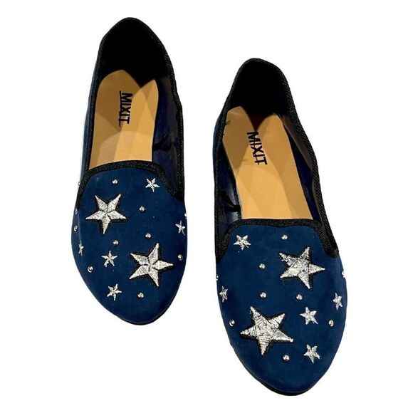 Mixit Velvet Embroidered Flats - Picture 5 of 14